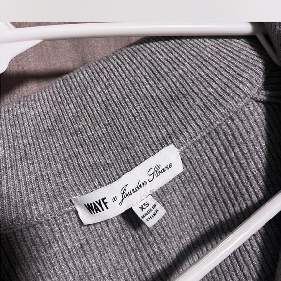 Wayf Gray Ribbed Knit Top - Picture 2 of 2